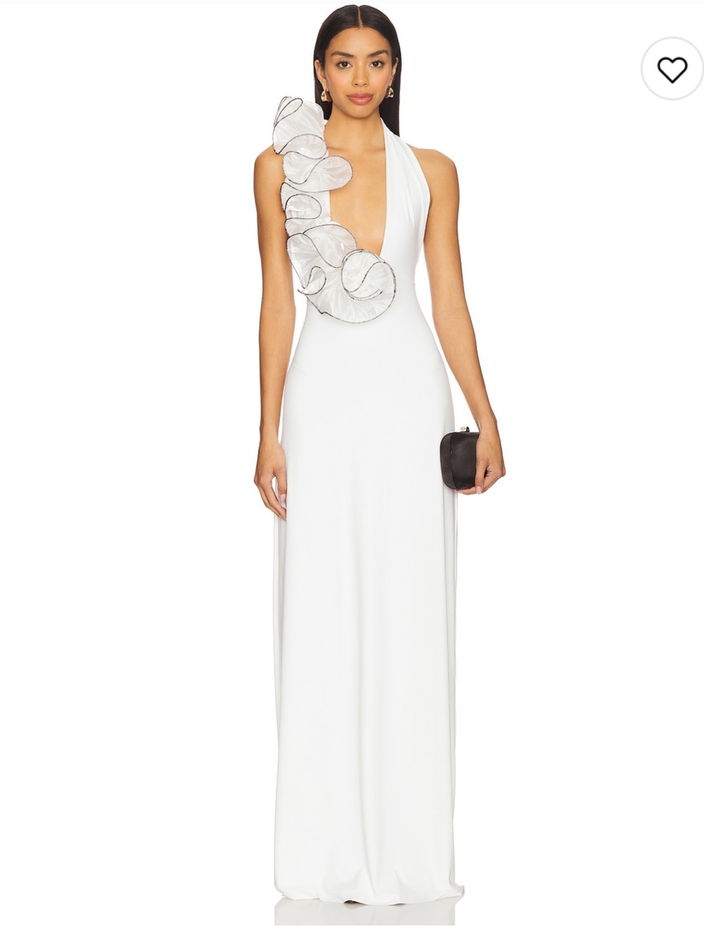 Deme by Gabriella White Halter Maxi Dress